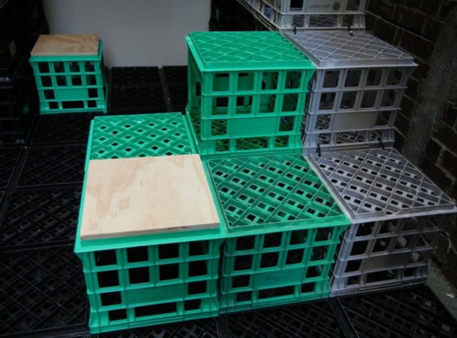 cityleaks, city leaks, urban playground, temporary pavilion,eco architecture, play mo, playmobile, green design, urban design, playmobil, eco design, milk crates, recycled crates, crate architecture, sustainable design