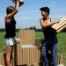 Cardboard creations, cardboard furniture, green furniture, green chairs, sustainable furniture, recyclable cardboard tubes, FanTubes, Paola Argine, Cristina Alzati, Double-ei, cardboard tube furniture