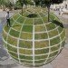 land art, optical illusion, François Abélanet, 'qui croire,' Paris City Hall, 3D sphere, green design, eco-design, sustainable design, environmental art,
