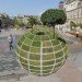 land art, optical illusion, François Abélanet, 'qui croire,' Paris City Hall, 3D sphere, green design, eco-design, sustainable design, environmental art,