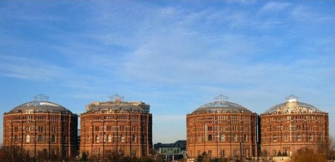 sustainable design, green design, renovation, vienna gasometers, adaptive reuse, sustainable architecture, green renovation, green building, sustainable building, gasometers transformed into housing