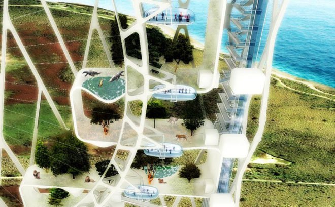 green design, eco design, sustainable design, Skyscraper zoo, ferris wheek, influx studio, buenos Aires
