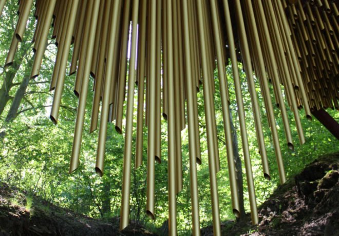 green design, eco design, sustainable design, Mark Dixon, Denmark, Sculpture By The Sea, Kinetic Sculpture, outdoor sculpture park, wind chime, giant wind chime