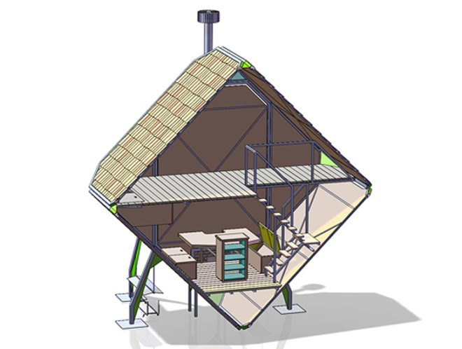 camping, green design, eco design, sustainable design, Le Nichoir, Le Vent des forets, Meuse, Lorraine, France, camping villages, Matali Crasset, Sentier du vent, sustainable cabin