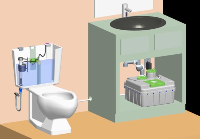 AQUS by Sloan, AQUS grey water, grey water reclimation, clean water, home grey water , legal grey water, illegel grey water, reclaiming domestic water, water reuse, green water, eco watre, water saving device, grey water for toilet, grey water use, Sloan water saving, Sloan Valve Company Aqus, home grey water, grey water system, how to use grey water, water reclimation for the home, water bill, environmental water technology,