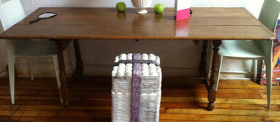 Recycling / Compost,New York City,green packaging,green furniture,DIY,Art,egg cartons,recycled stool,chinatown,ReadyMade,