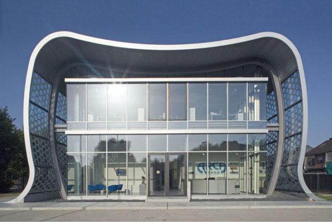 green design, eco design, sustainable design, ACRA-Regler, Anin Jeromin Fitidilis, double skinned building, geothermic power, sun screen, natural lighting, solar gain