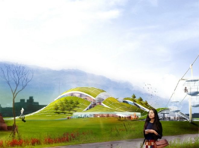 Artscape, HWKN, New Taipei City Museum of Art, green roof, art museum, taiwan, design proposal