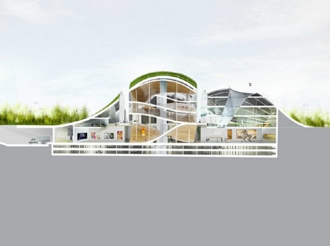 Artscape, HWKN, New Taipei City Museum of Art, green roof, art museum, taiwan, design proposal