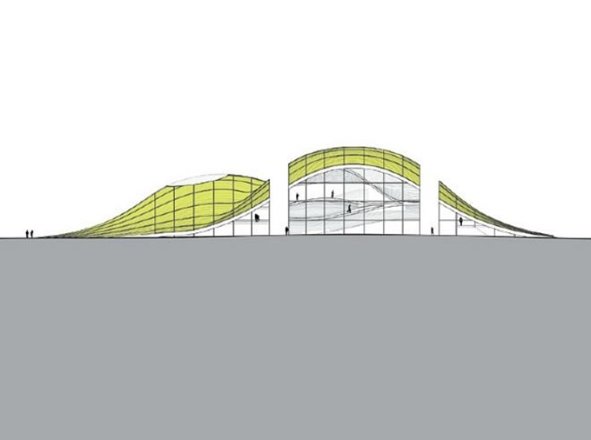 Artscape, HWKN, New Taipei City Museum of Art, green roof, art museum, taiwan, design proposal