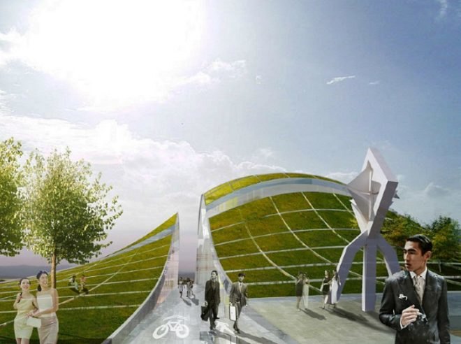 Artscape, HWKN, New Taipei City Museum of Art, green roof, art museum, taiwan, design proposal