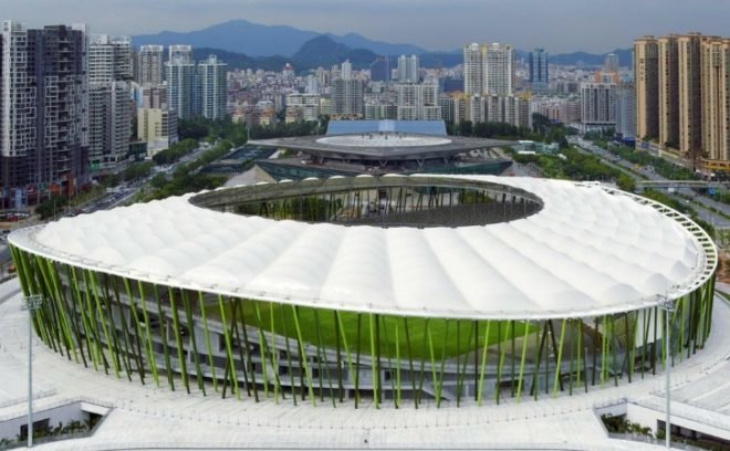 Bao'an Stadium, GMP Architekten, eco stadium, bamboo, stadium, shenzhen, universiade 2011