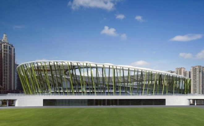 Bao'an Stadium, GMP Architekten, eco stadium, bamboo, stadium, shenzhen, universiade 2011