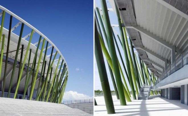 Bao'an Stadium, GMP Architekten, eco stadium, bamboo, stadium, shenzhen, universiade 2011