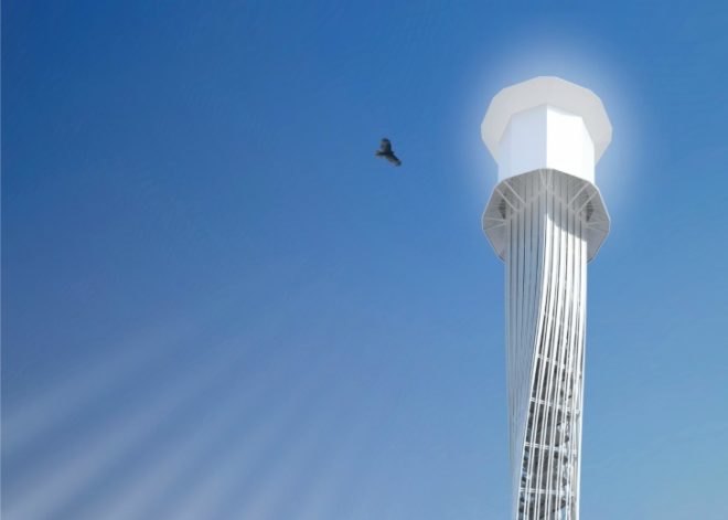 BrightSource, Solar Plant Tower, RAFAA, solar concentrating plant, mojave desert, solar energy, solar tower