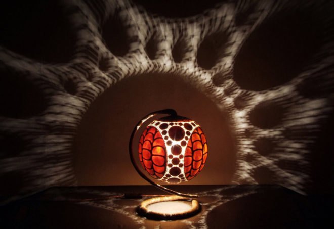 green design, eco design, sustainable design, Calabarte, gourd lamps, recycled materials, recycled lamps, organic lamps