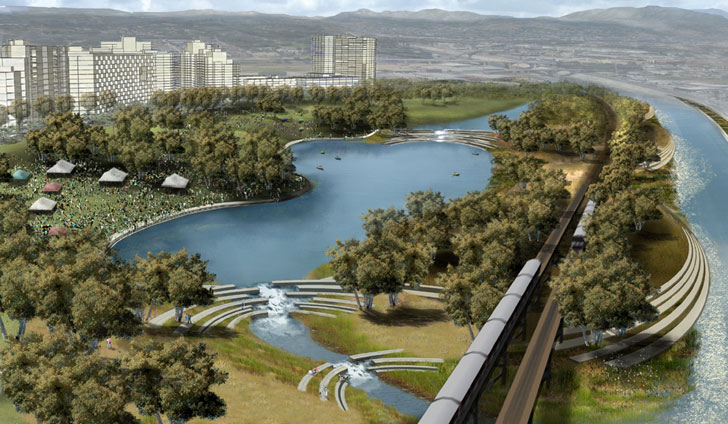 River Redevelopment, LA River, Inhabitat Los Angeles, Inhabitat LA, Los Angeles River Development, Chinatown, Cornfield, Green Spaces, Sustainable Spaces, Redevelopment, Green Redevelopment, Sustainable Redevelopment