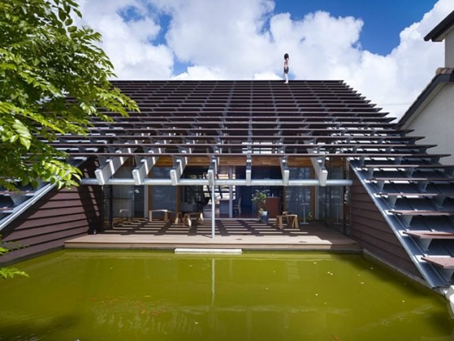 cocage, supposed design office, japan, daylighting, louvers, eco residence