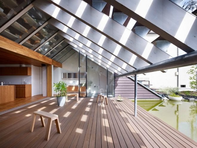 cocage, supposed design office, japan, daylighting, louvers, eco residence