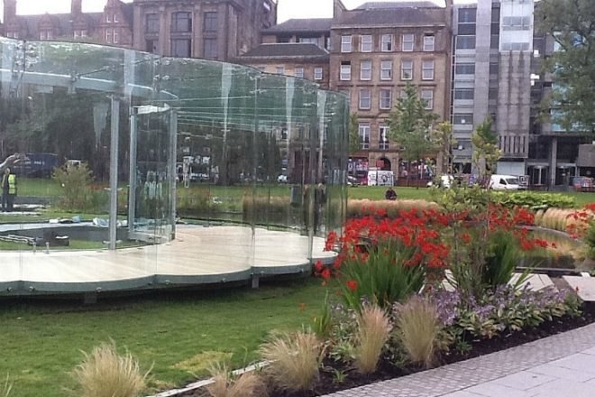Edinburgh Arts Festival, Solar Pavilion, Karen Forbes, Sunlight, Daylight, sun dial, buro happold, rmjm, temporary pavilion