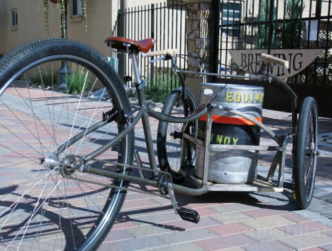 beer bike, beer trike, bike beer delivery, brewery keg bike, co brewery, Colorado micro brewery, Equinox Brewery, Fort Collins bike, Fort Collins Brewery, green delivery, keg bike, keg delivery bike, Keg Trike, kegbike, micro brewery bike, Micro Brewery keg