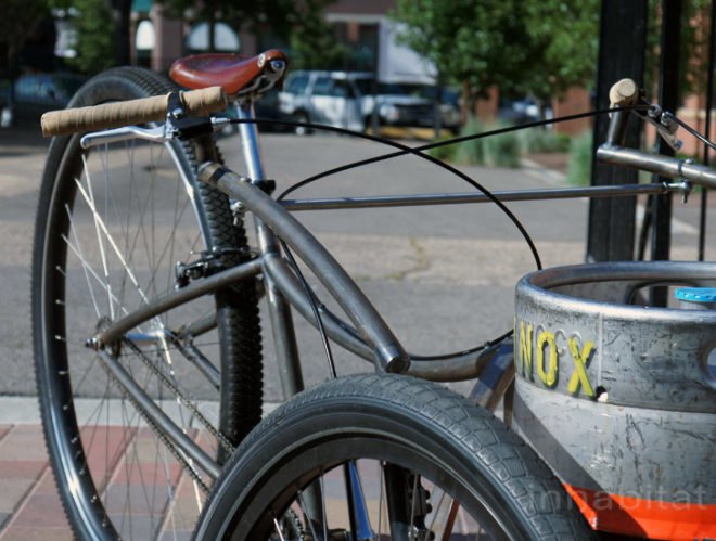beer bike, beer trike, bike beer delivery, brewery keg bike, co brewery, Colorado micro brewery, Equinox Brewery, Fort Collins bike, Fort Collins Brewery, green delivery, keg bike, keg delivery bike, Keg Trike, kegbike, micro brewery bike, Micro Brewery keg