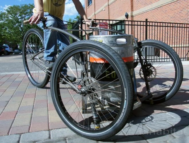 beer bike, beer trike, bike beer delivery, brewery keg bike, co brewery, Colorado micro brewery, Equinox Brewery, Fort Collins bike, Fort Collins Brewery, green delivery, keg bike, keg delivery bike, Keg Trike, kegbike, micro brewery bike, Micro Brewery keg