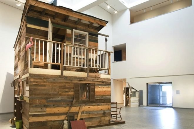 Found Wood Installations, Ethan Hayes-Chute, found materials, recycled materials, eco art, wood shacks, art