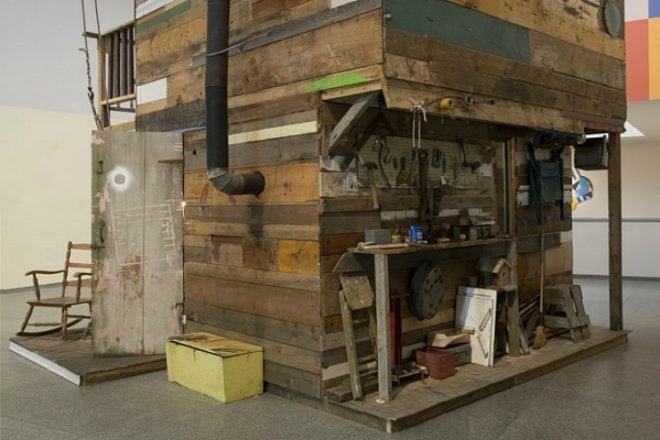 Found Wood Installations, Ethan Hayes-Chute, found materials, recycled materials, eco art, wood shacks, art