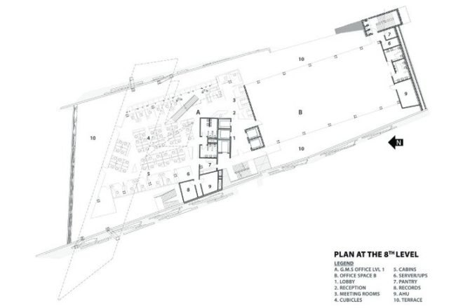 GMS Grande Palladium, Malik Architecture, mumbai, cantilever, eco office, holistic space,
