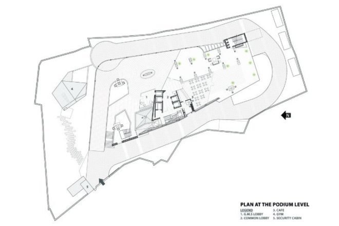 GMS Grande Palladium, Malik Architecture, mumbai, cantilever, eco office, holistic space,
