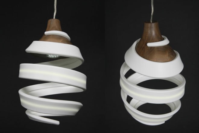 Sustainable Materials,Recycled Materials,London,Green Home decor,Green Materials,Green Lighting,Decorative Objects,corian,hardwood,new designers 2011,london,british design,hanging lamp