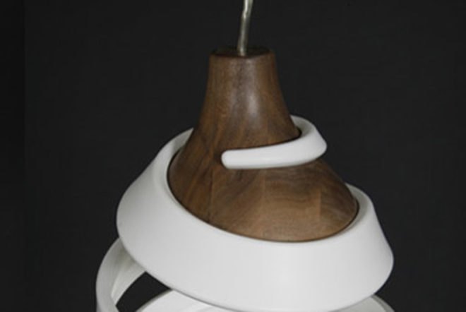 Sustainable Materials,Recycled Materials,London,Green Home decor,Green Materials,Green Lighting,Decorative Objects,corian,hardwood,new designers 2011,london,british design,hanging lamp
