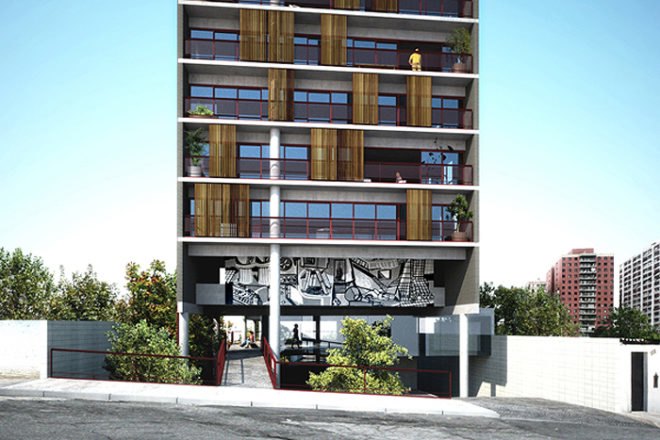 green design, eco design, sustainable design, GRUPO SP, Sao Paolo, city living, central courtyard, Rua Simpatica, living wall, solar gain