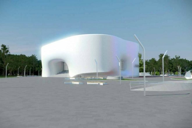 Haliommatidium, DRA&U, mixed-use, fairground building, shells, geothermal energy, solar energy, rooftop gardens, italy