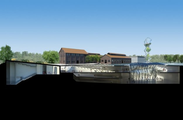 Mexican children's museum,Eco museum design, underground museum, green roof museum, building reuse, contemporary museum design, Iñaki Echeverria, Papalote Verde Monterrey, green museum, children's museum, Mexico green building, eco museum,