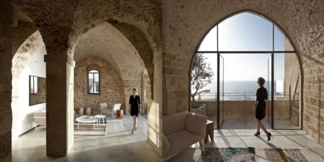 Jaffa Apartment, Israel, Pitsou Kedem, refurbished, natural stone, natural light, sustainable building, green building, eco-building, eco-design, Jaffa, Tel Aviv, Mediterranean Sea