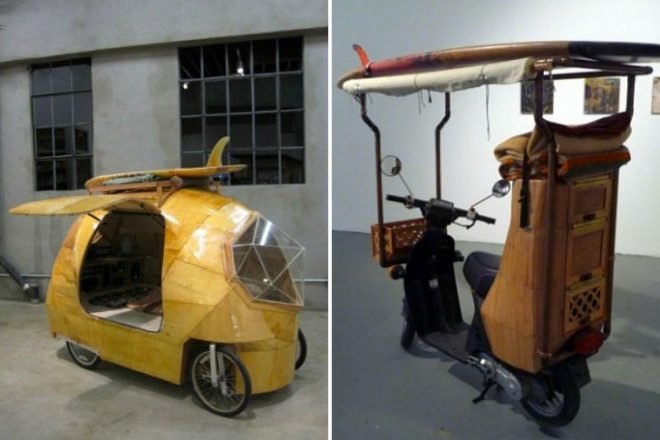 Jay Nelson, eco art, green renovation, hacked campers, campers, caravans, green transportation