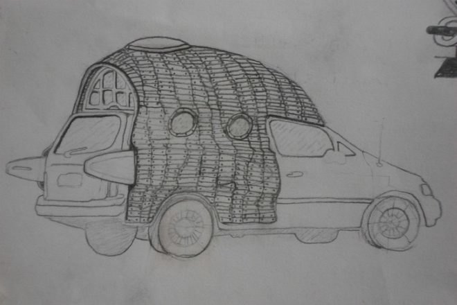 Jay Nelson, eco art, green renovation, hacked campers, campers, caravans, green transportation