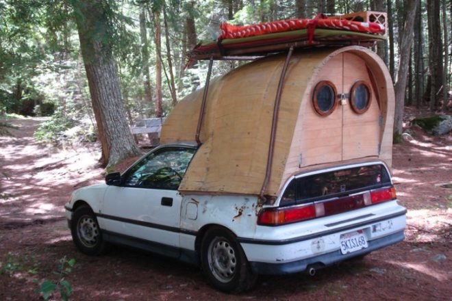 Jay Nelson, eco art, green renovation, hacked campers, campers, caravans, green transportation