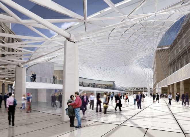 King's Cross Station Renovation, John McAslan + Partners, London, 2012 olympics, train station, green renovation, western concourse