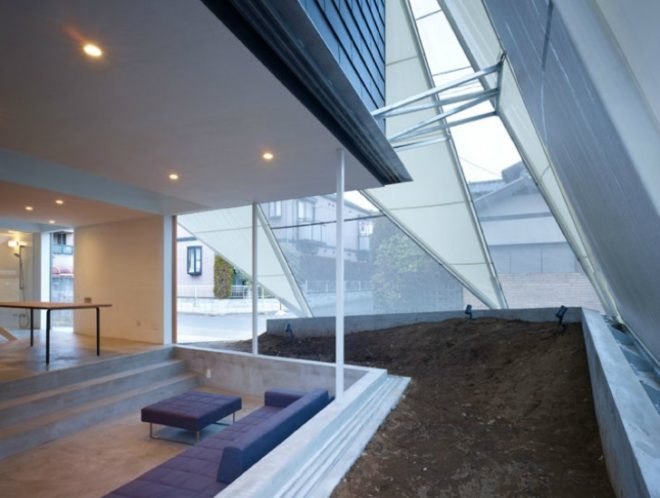 Kodaira-shi Residence, Suppose Design Office, Tent House, shade screen, daylighting, natural ventilation, tokyo