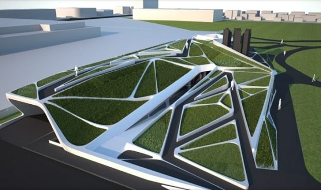 Hagy Belzber, LA Holocaust Museum, green roof, natural light, energy efficiency, naural irrigation, eco design, sustainable design, green design, native flora, energy efficiency