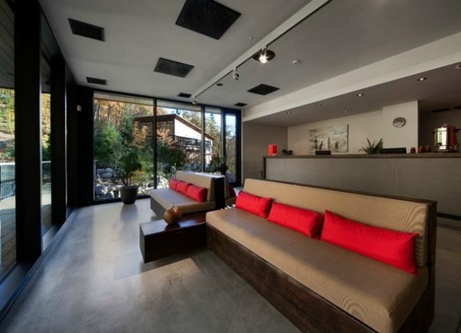 La Source Spa, Blouin Tardif Architects, spa, geothermal spa, canada, solar passive design, green building