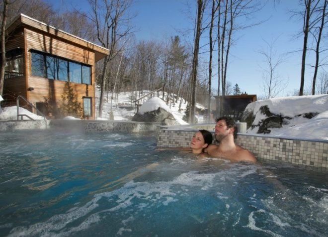 La Source Spa, Blouin Tardif Architects, spa, geothermal spa, canada, solar passive design, green building