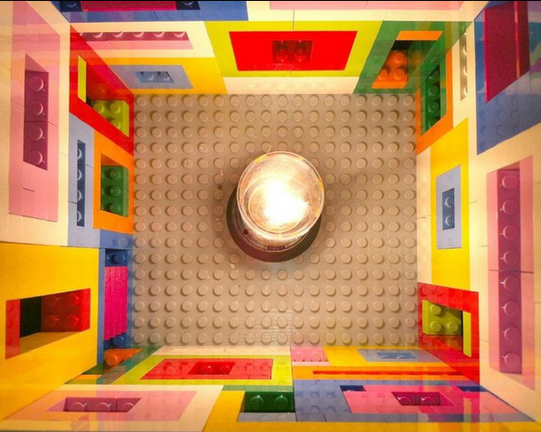 Mondrian lamp, heart lamp,lego lights, Twin towers lamp, Lego lamp design, oLe Kirk Design, lego lamp shades, lego house accessory,