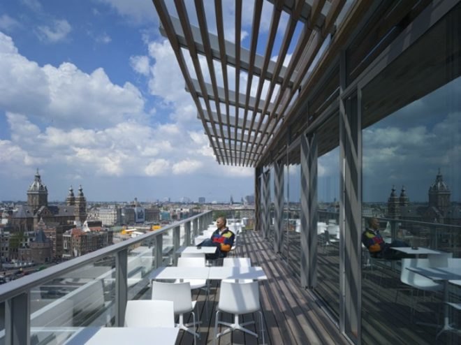 Mint Hotel Amsterdam, Bennetts Associates, eco hotel, green hotel, green roof, amsterdam, mint hotel,