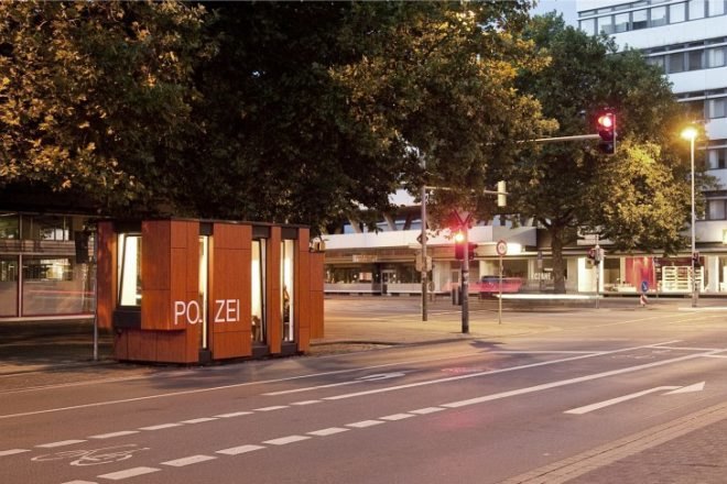 Mobile Police Station, Gesamtkonzept, prefab, police station, hanover, germany,