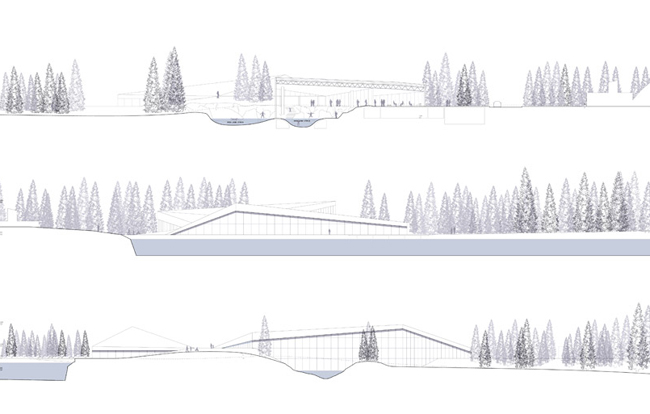green design, eco design, sustainable design, Personeni Raffaele Scharer Architectes, Switzerland, Aquapark, green roof, Crans-Montana, Swiss Alps, Eco-retreat