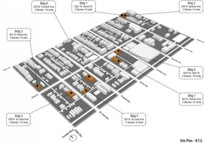 Rosa Parks Apartments, Landon Bone Baker, affordable housing, humboldt park, chicago, green housing, low-income housing